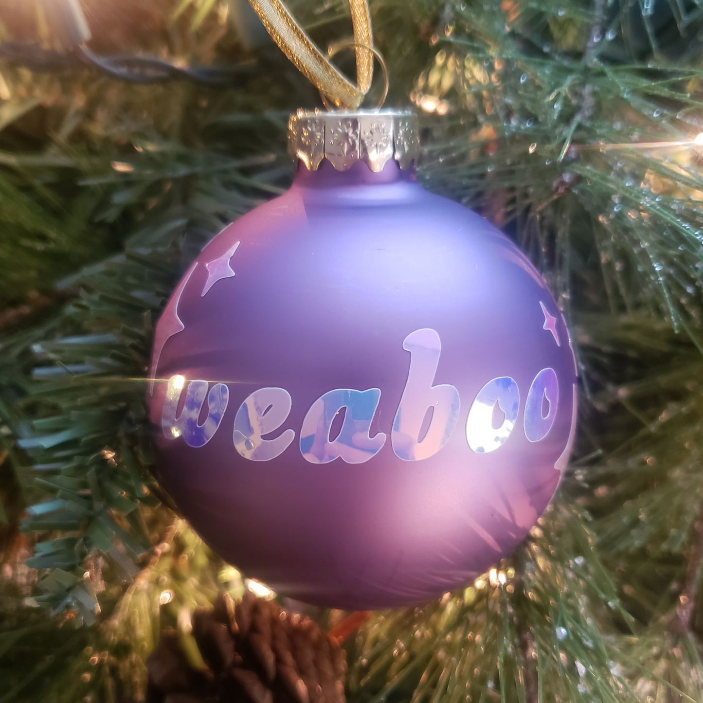 Weaboo Glass Christmas Ornament