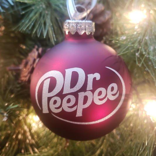 Dr Peepee Glass Christmas Ornament