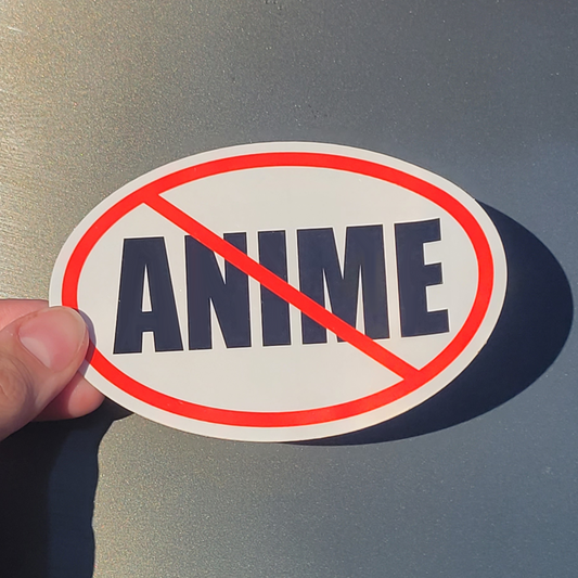 NO ANIME Bumper Sticker